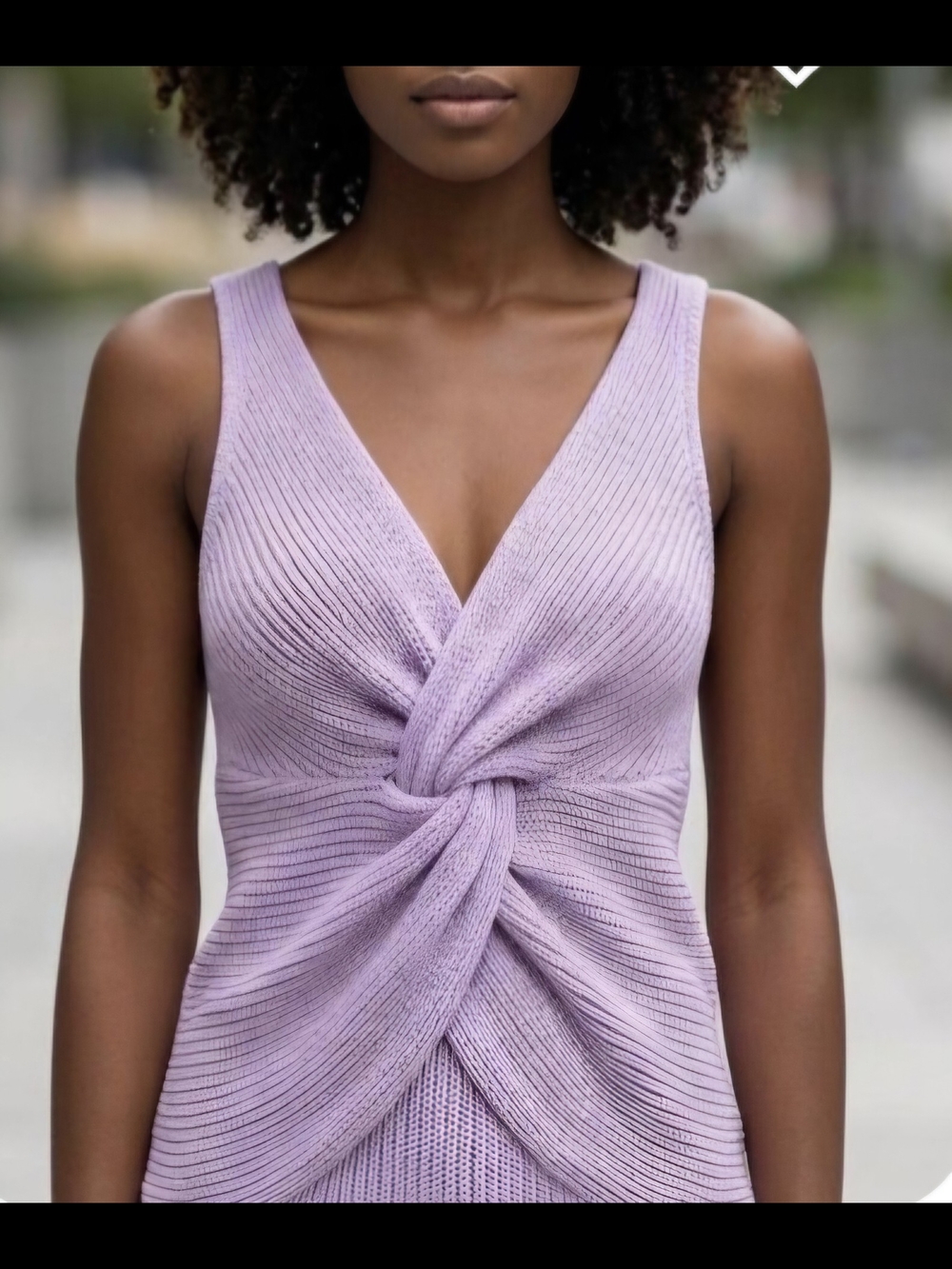Robert Rodriguez Lilac Knit Twist Tank